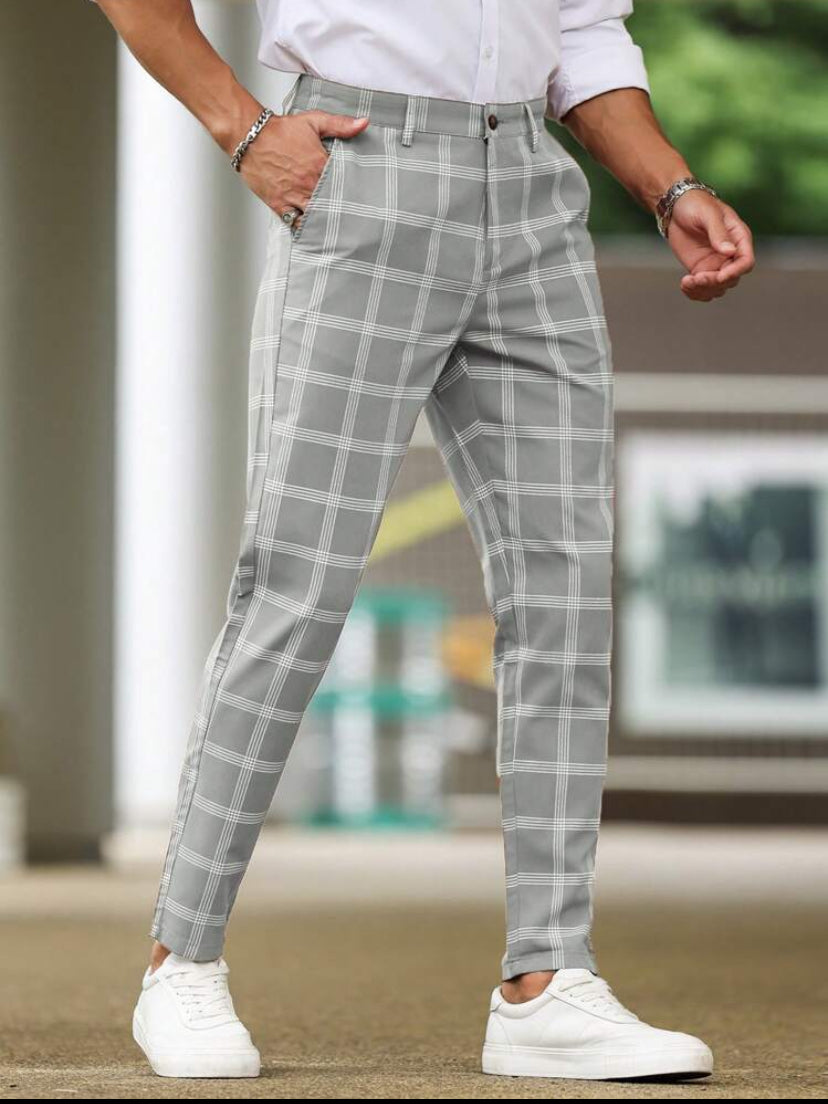 Calça alfaiataria xadrez