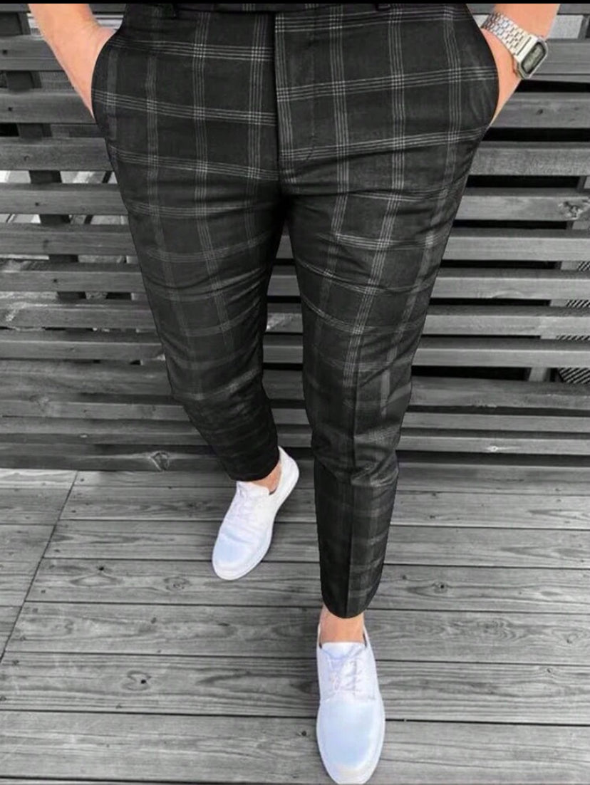 Calça alfaiataria xadrez