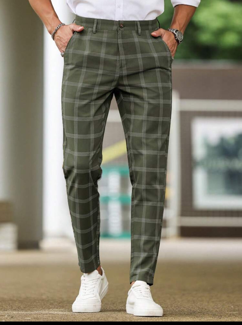 Calça alfaiataria xadrez