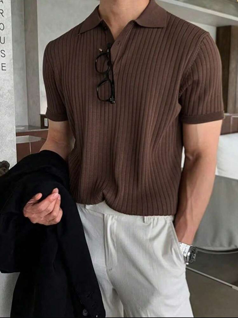 Camiseta Polo canelada