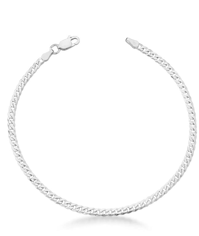 PULSEIRA DE PRATA GRUMET 3 MM