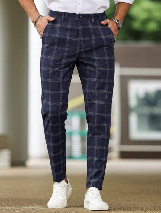 Calça alfaiataria xadrez